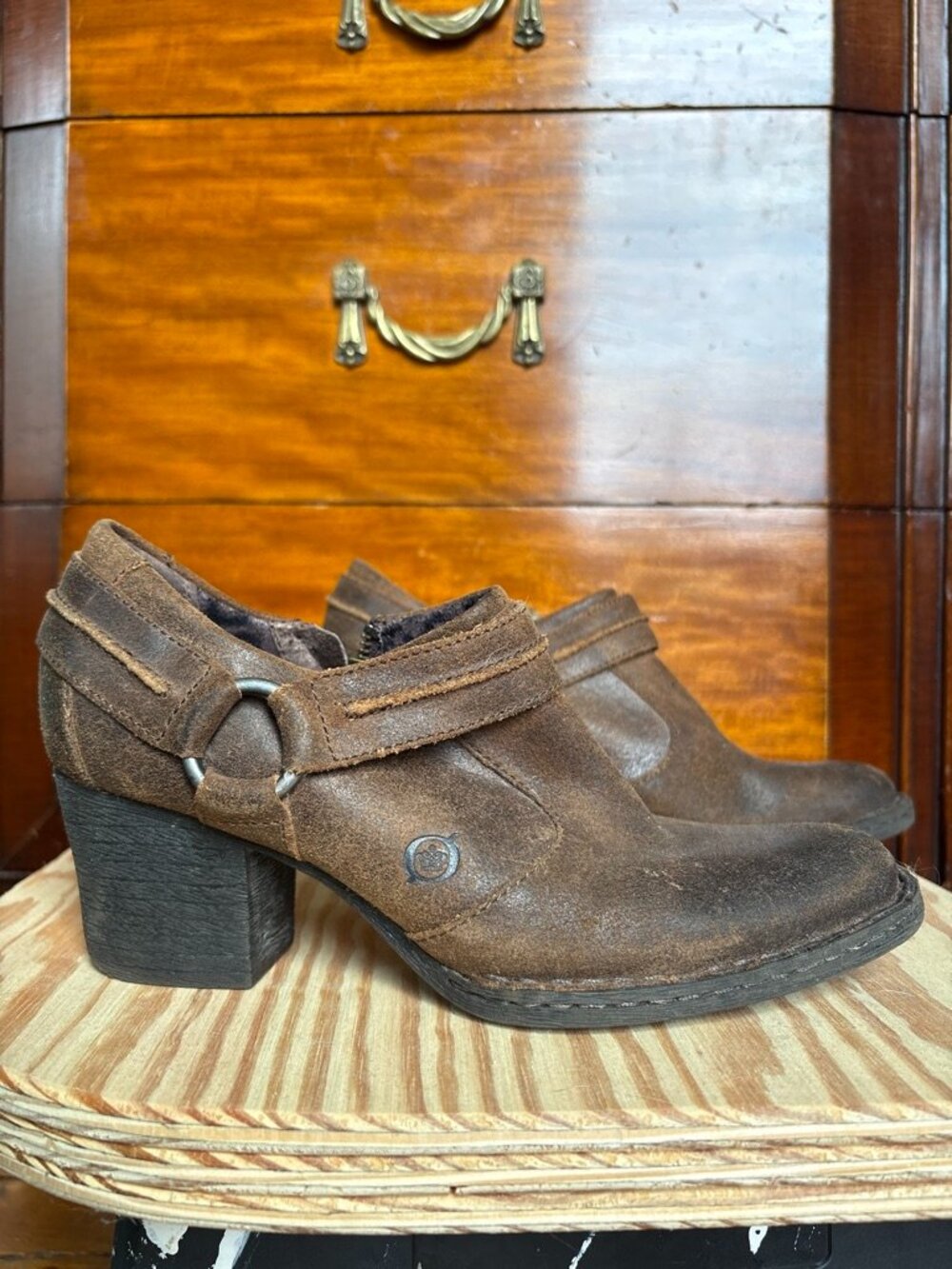 Born Leather Ankle Booties